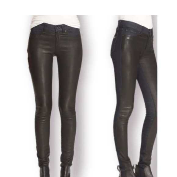 Rag & Bone Leather‎ Coated Skinny Jeans Dark Wash Denim Pants Size 30 - Picture 13 of 13